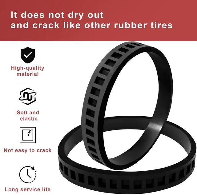 Alt view image 3 of 6 - 2 Pack 45-69-0030 Blade Pulley Tires Compact Band Saw Replacement for Bandsaw 2629-20 6242-6 2429-20