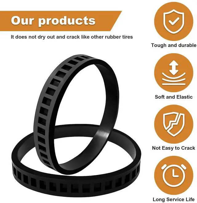 Alt view image 4 of 6 - 2 Pack 45-69-0030 Blade Pulley Tires Compact Band Saw Replacement for Bandsaw 2629-20 6242-6 2429-20