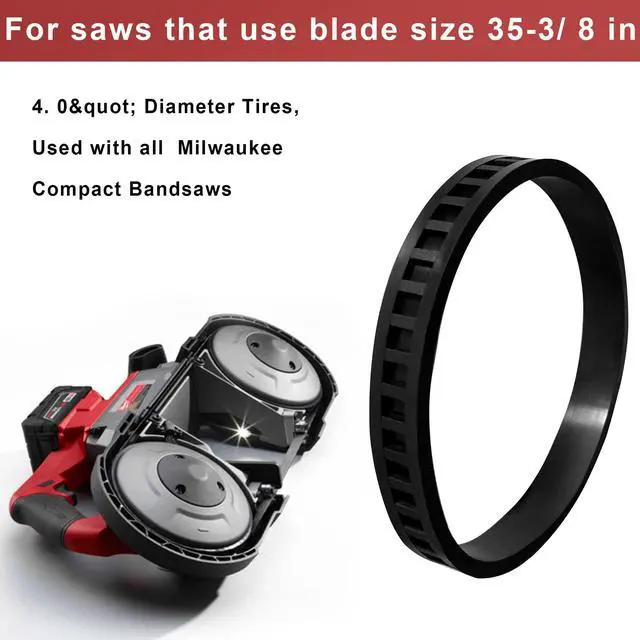 Alt view image 6 of 6 - 2 Pack 45-69-0030 Blade Pulley Tires Compact Band Saw Replacement for Bandsaw 2629-20 6242-6 2429-20