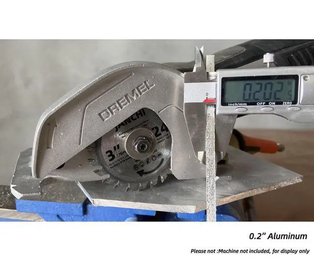 Alt view image 2 of 5 - 3Pack 3 Inch 24T Carbide Circular Saw Blade for Cuts Woods, Plastic, PCV, Acrylic, Aluminum, 7/16" Arbor Compatible with All Dremel Saw-MAX, Ultra-Saws, RotoZip Saws, Rigid 3" Multi-Material Saw