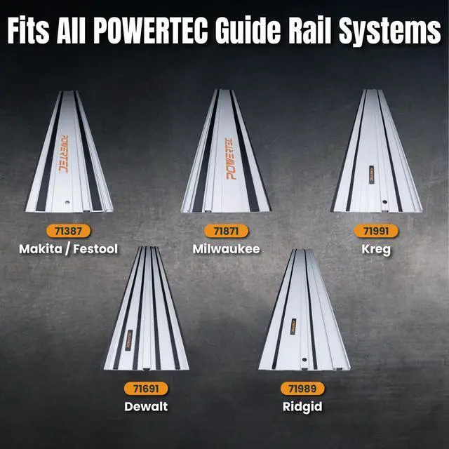 Alt view image 4 of 6 - 71656 Splinter Guard Replacement Strip for POWERTEC Track Saw Guide Rail, 118 Makita 194419-4 & Festool Track Saw Guide Rails
