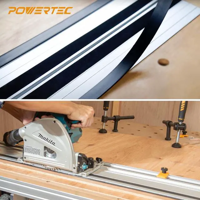 Alt view image 6 of 6 - 71656 Splinter Guard Replacement Strip for POWERTEC Track Saw Guide Rail, 118 Makita 194419-4 & Festool Track Saw Guide Rails