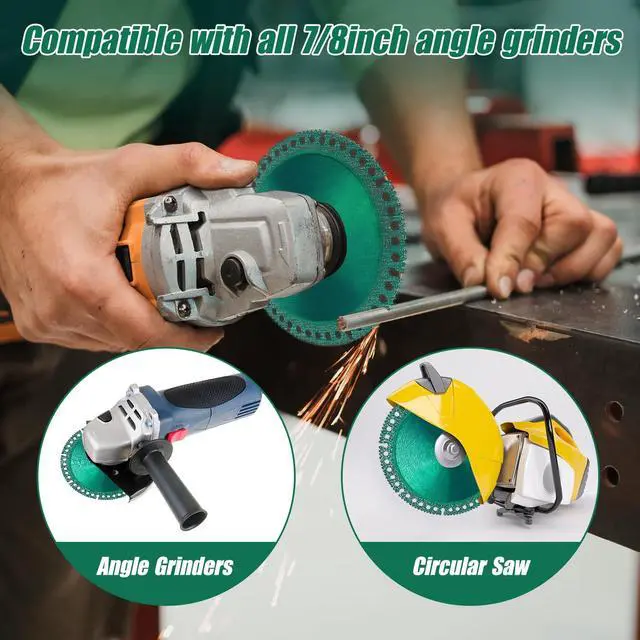 Alt view image 5 of 6 - Indestructible Disc 2.0 -Cut Everything in Seconds, New Upgraded Indestructible Disc for Angle Grinder 7/8 inch, 4 inch Circular Saw Blades for Ceramic Tile Glass Metal Wood Cutting (3 Pack)