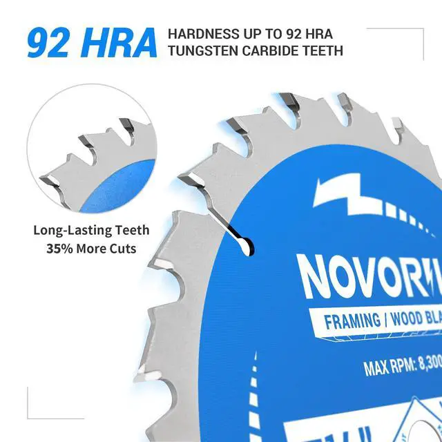 Alt view image 3 of 7 - Circular Saw Blade 7-1/4" 24T&40T&60T, Saw Blade with Arbor 5/8", ATB Circular Saw Blade , Professional for Wood Cutting, 3-Pack