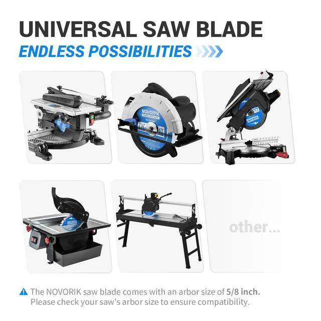 Alt view image 5 of 7 - Circular Saw Blade 7-1/4" 24T&40T&60T, Saw Blade with Arbor 5/8", ATB Circular Saw Blade , Professional for Wood Cutting, 3-Pack