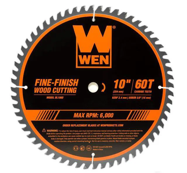 Alt view image 5 of 7 - BL1032-2 10-Inch 32-Tooth and 60-Tooth Carbide-Tipped Professional Woodworking Saw Blade Set, Two Pack