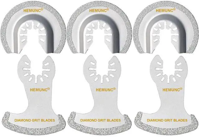 Main image of 6Pcs Diamond Oscillating Tool Blades, Multi Tool Mortar Cutting Saw Blades Precise for Grout Removal and Soft Tile Cut