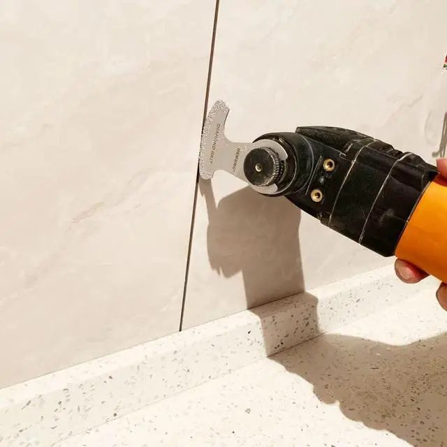 Alt view image 4 of 6 - 6Pcs Diamond Oscillating Tool Blades, Multi Tool Mortar Cutting Saw Blades Precise for Grout Removal and Soft Tile Cut