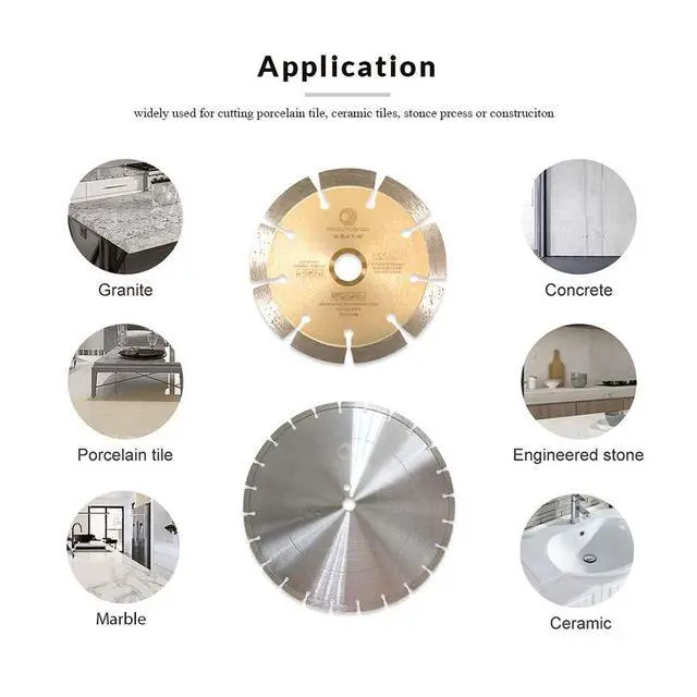 Alt view image 4 of 5 - LSS 10 Diamond Saw Blades 10 Inch,General Purpose Power Dry or Wet Cutting Saw Blade,for Concrete Granite Stone Brick Masonry (10")