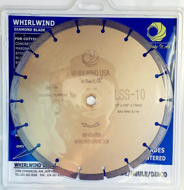 Alt view image 2 of 5 - LSS 10 Diamond Saw Blades 10 Inch,General Purpose Power Dry or Wet Cutting Saw Blade,for Concrete Granite Stone Brick Masonry (10")