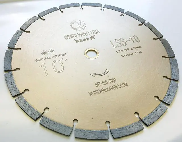 Alt view image 3 of 5 - LSS 10 Diamond Saw Blades 10 Inch,General Purpose Power Dry or Wet Cutting Saw Blade,for Concrete Granite Stone Brick Masonry (10")