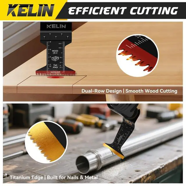 Alt view image 6 of 7 - 118 PCS Multitool Blade Kits Cutting and Sandpaper Oscillating Tool Accessories Universal Oscillating Saw Blades 13 Types Blades Compatible with Dewalt Bosch Dremel Milwaukee