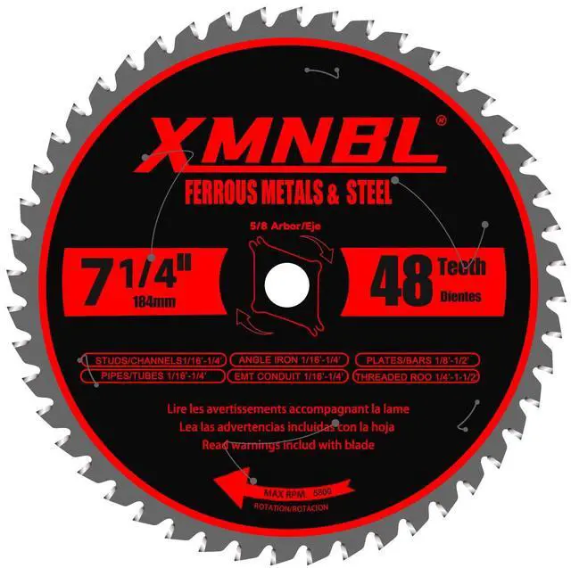 Main image of 7 1/4 Inch Metal Cutting Saw Blade,Replace for Diablo D0748CF 7 1/4 Inch Metal and Stainless Steel Cutting Saw Blade,Compatible with 7-1/4 Inch Circular Saw,Cermet Carbide,5/8" Arbor,5X Longer Life