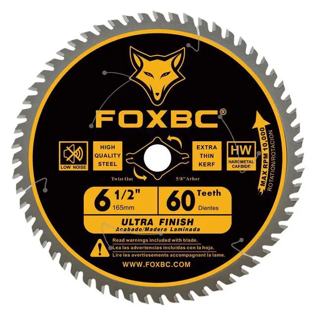 Alt view image 3 of 6 - 6-1/2 inch Circular Saw Blade 24T 60T Combo Pack, Wood Cutting, Thin-Kerf with 5/8" Arbor