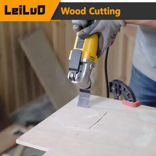 Alt view image 3 of 7 - 156 Pcs Multitool Blade Kits Oscillating Tool Cutting Sanding and Scraping Accessories with Storage Bag Oscillating Saw Blades Compatible with DeWalt Makita Dremel and More