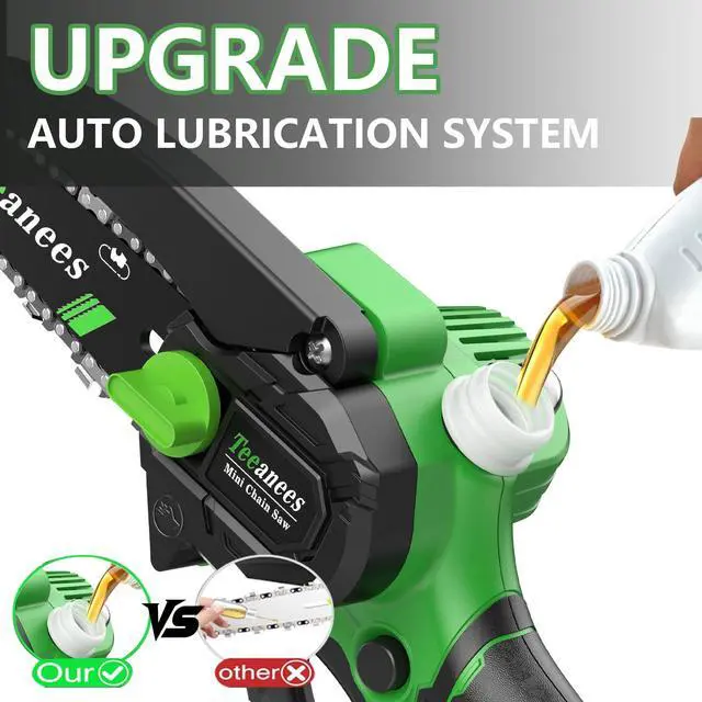 Alt view image 7 of 7 - Mini Chainsaw Cordless, 6-Inch Small Electric Chainsaw with 21V Battery & 3 Chains, Portable Handheld Power Chain Saw for Wood Cutting & Tree Trimming, Ideal Gardening Gift for Men Dad