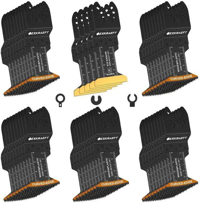 Main image of 50PCS Curved-Edge Oscillating Tool Blade, Titanium Multitool Blades for Metal, Wood, Plastic, Professional Universal Oscillating Saw Blades Fit Dewalt Milwaukee Ryobi Rockwell Fein