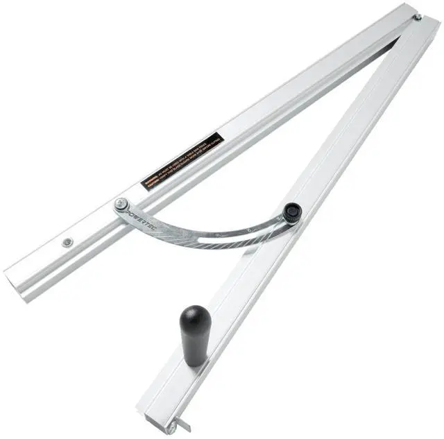 Main image of Table Saw Tapering Jig for Angle Cutting | 24-Inch Lightweight Aluminum Rails and Laser Engraved Scale, 15 Degrees of Taper, 1 PK (71035V)