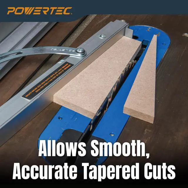 Alt view image 6 of 7 - Table Saw Tapering Jig for Angle Cutting | 24-Inch Lightweight Aluminum Rails and Laser Engraved Scale, 15 Degrees of Taper, 1 PK (71035V)