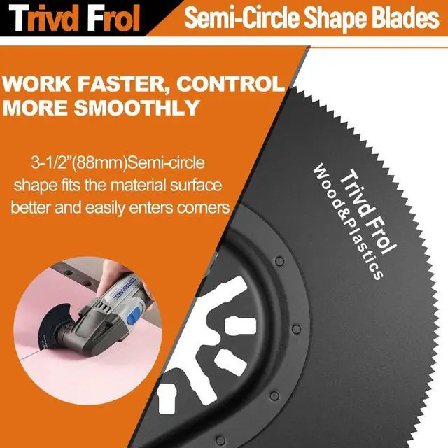 Alt view image 5 of 7 - 121 Pack Oscillating Saw Blades, Titanium Oscillating Tool Blades with Sandpaper, Multitool Blades for Wood Metal Plastics Cutting, Multi Tool Blades Kits Fit Bosch Dewalt Ryobi Milwaukee
