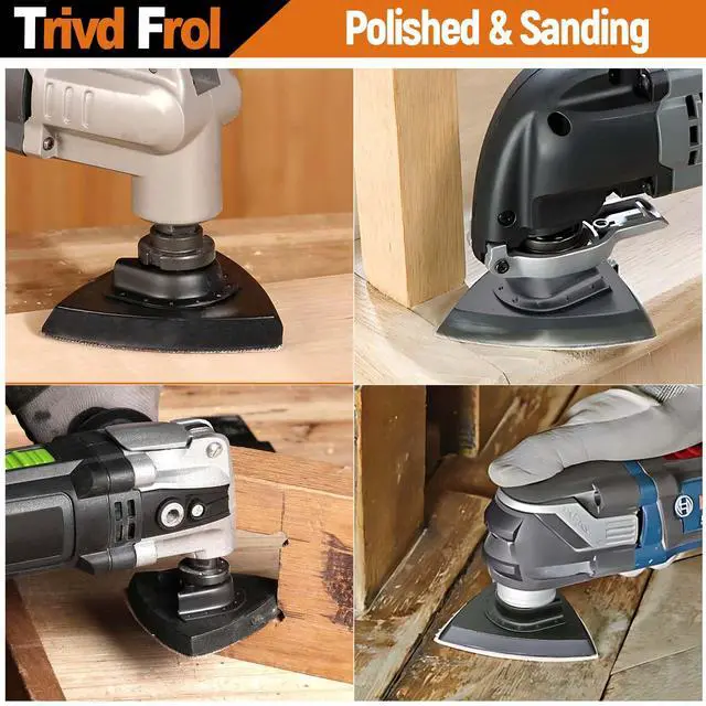 Alt view image 7 of 7 - 121 Pack Oscillating Saw Blades, Titanium Oscillating Tool Blades with Sandpaper, Multitool Blades for Wood Metal Plastics Cutting, Multi Tool Blades Kits Fit Bosch Dewalt Ryobi Milwaukee