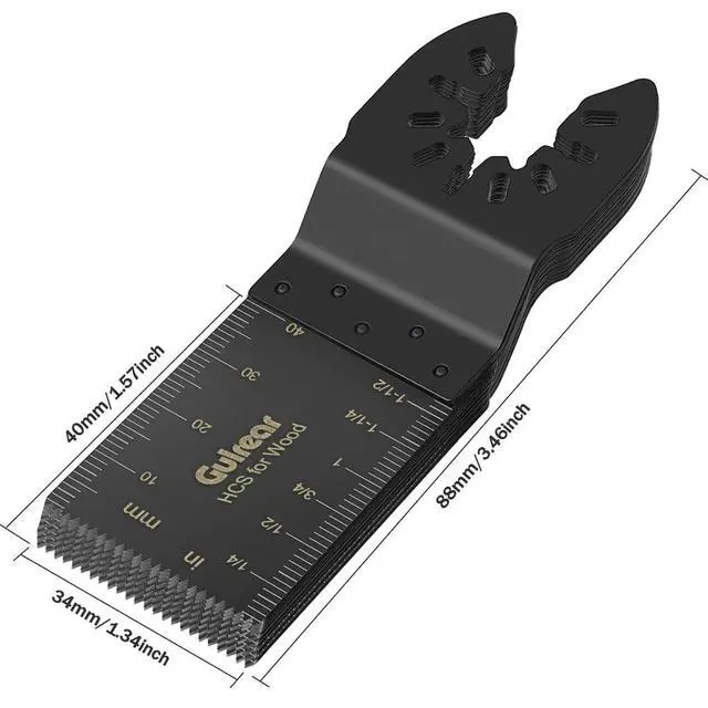 Alt view image 5 of 6 - 100Pcs Universal Oscillating Tool Oscillating Saw Blades,Oscillating Multitool Blades,Multi Tool Blades Kit for Dewalt Ryobi Milwaukee Tools for Cut Wood,Plastic&Metalm Ideal Wood Working Accessories