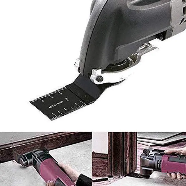 Alt view image 3 of 6 - 100 pcs Wood Oscillating Multitool Saw Blade Set Fits Fein Multimaster Porter Cable Black & Decker Bosch Dremel Craftsman Ridgid Ryobi Makita Milwaukee Dewalt Rockwell