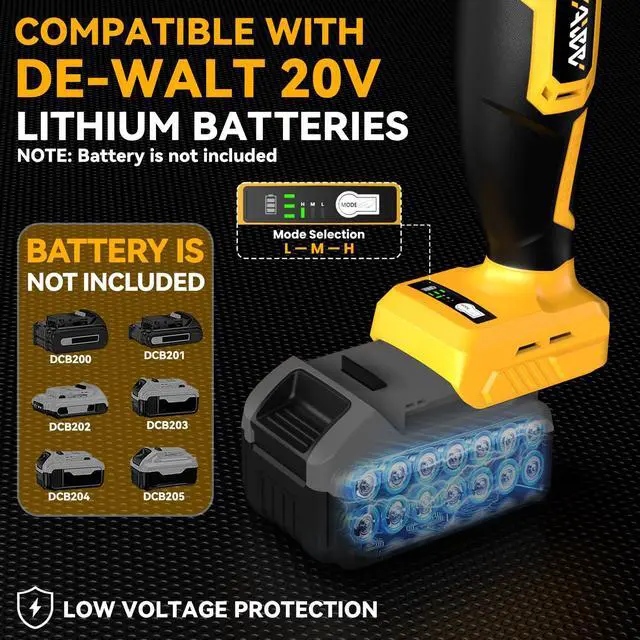 Alt view image 3 of 7 - Cordless Drywall Cut-Out Tool for Dewalt 20V Battery, 3 Speed Adjustable Brushless Rotary Saw with Up to 30000 RPM, Compact Spiral Saw Kit for Cutting Wood Drywall,Sheetrock,Wood, (Bare Tool Only)