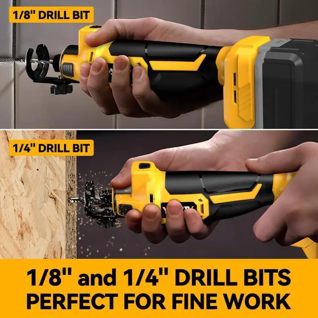 Alt view image 7 of 7 - Cordless Drywall Cut-Out Tool for Dewalt 20V Battery, 3 Speed Adjustable Brushless Rotary Saw with Up to 30000 RPM, Compact Spiral Saw Kit for Cutting Wood Drywall,Sheetrock,Wood, (Bare Tool Only)