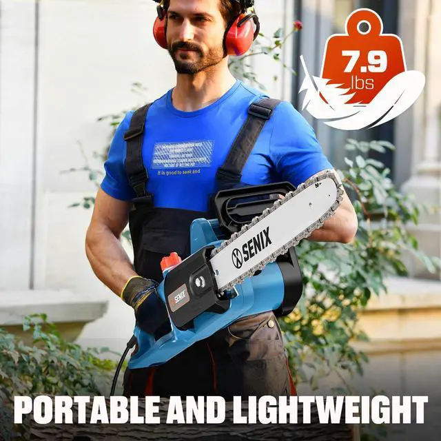 Alt view image 4 of 7 - Electric Chainsaw, 14" Corded Chainsaw,10 Amp Chain Saw for Wood Cutting, Tree Trimming, Garden Tool for Pruning, Branch Cutting, Yard, Fathers Day Gift for Men,Gardener, CSE10-L