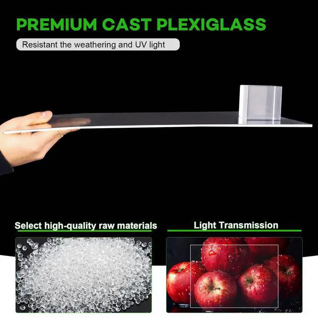Alt view image 6 of 7 - 3 Pack Plexiglass Sheets 1/8 Inch Thick, 24"X36" Plexi Glass Panel,Plastic Sheet for Crafts,Signs, Display Cases, Sneeze Guard, Cut with Engraver,Power Saw or Hand Tools