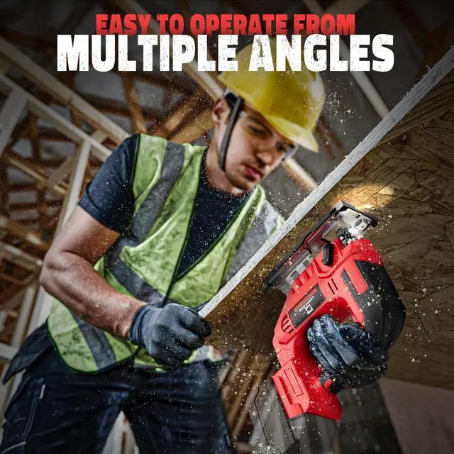 Alt view image 4 of 7 - Jigsaw Compatible With Milwaukee 18V Battery, Cordless jig saw tool With LED Light, 0°- 45° Bevel Cuts, 3 Position Orbital Setting for Straight/Curve/Bevel/Circle Cutting (NO Battery)