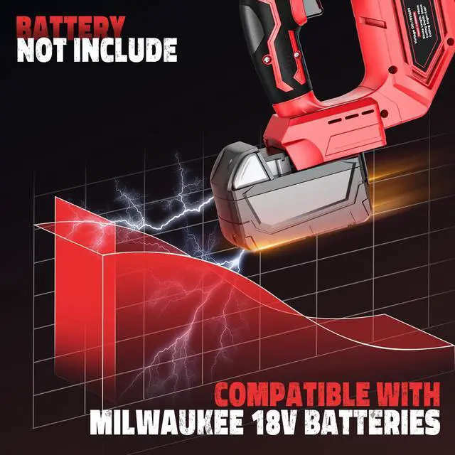 Alt view image 6 of 7 - Jigsaw Compatible With Milwaukee 18V Battery, Cordless jig saw tool With LED Light, 0°- 45° Bevel Cuts, 3 Position Orbital Setting for Straight/Curve/Bevel/Circle Cutting (NO Battery)