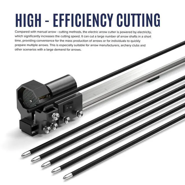 Alt view image 3 of 7 - Electric Arrow Saw, Carbon Arrow Cutter with 2x Resin Saw Blade, Adjustable 4.3-32 Archery Arrow Cutting Saw Tool with Precision Scale, Dust Cover, Aluminum Alloy Arrow Saw