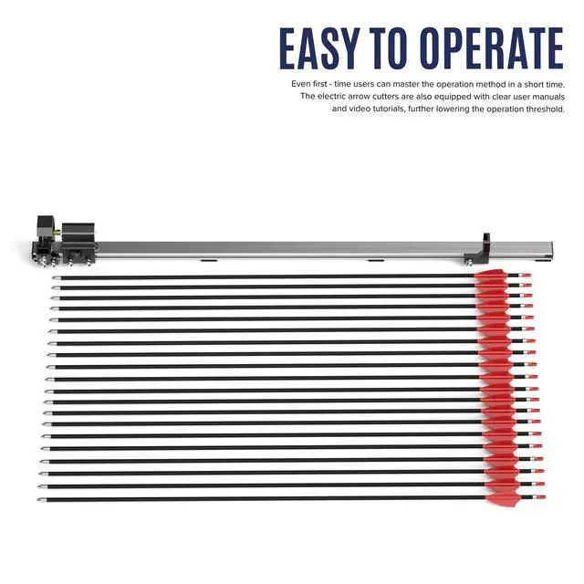 Alt view image 5 of 7 - Electric Arrow Saw, Carbon Arrow Cutter with 2x Resin Saw Blade, Adjustable 4.3-32 Archery Arrow Cutting Saw Tool with Precision Scale, Dust Cover, Aluminum Alloy Arrow Saw