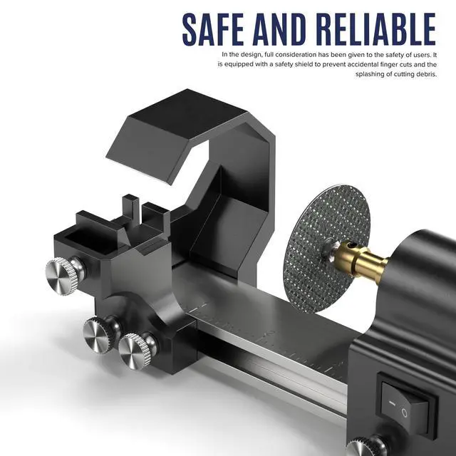 Alt view image 6 of 7 - Electric Arrow Saw, Carbon Arrow Cutter with 2x Resin Saw Blade, Adjustable 4.3-32 Archery Arrow Cutting Saw Tool with Precision Scale, Dust Cover, Aluminum Alloy Arrow Saw