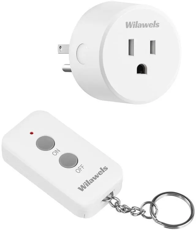 Main image of Remote Control Outlet Plug, WILAWELS Wireless Remote On Off Switch for Outlet, Remote Light Switch for Lamp, Light, Programmable, 100ft RF Range, 15A/1875W, Battery Included, FCC Listed W11RC1106