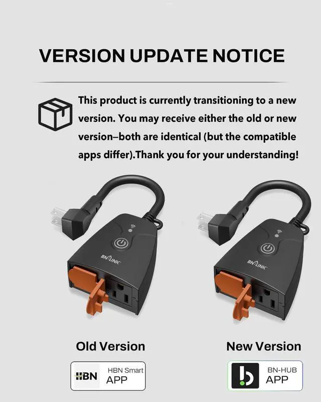 Alt view image 2 of 7 - Outdoor Smart WiFi Plug, Heavy Duty Wi-Fi Timer with Two Grounded Outlet, Wireless Remote Control by App Compatible with Alexa and Google Home Assistant 2.4 GHz Network only, ETL Listed (1 Pack)