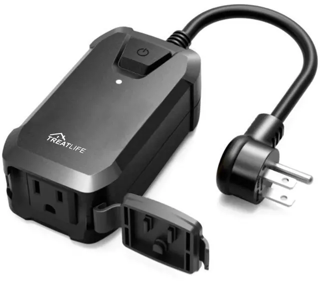 Main image of Smart Dimmer Plug Outdoor Smart Plug Works with Alexa and Google Home, Light Dimmer APP Remote Control, Max Power 400W, IP44 for Dimmable Outdoor String Lights, Floor Lamp, Table Lamp