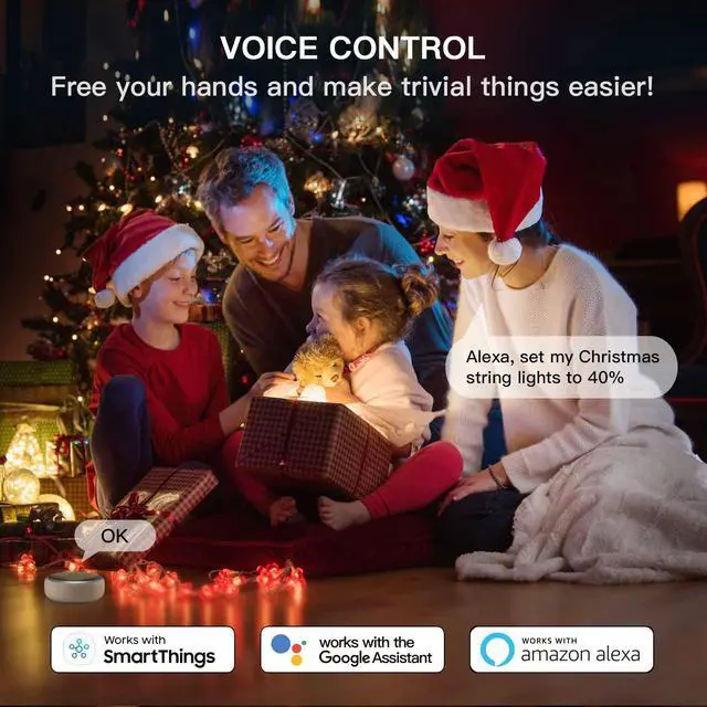 Alt view image 3 of 7 - Smart Dimmer Plug Outdoor Smart Plug Works with Alexa and Google Home, Light Dimmer APP Remote Control, Max Power 400W, IP44 for Dimmable Outdoor String Lights, Floor Lamp, Table Lamp