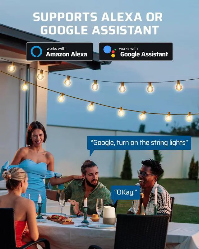 Alt view image 5 of 7 - Outdoor Dimmer for String Lights, Smart Dimmer Plug with Remote, Compatible with Alexa & Google Home, Waterproof, 100FT Range, Remote Dimming for Dimmable LED/Tungsten Bulbs