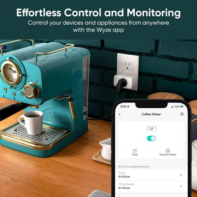 Alt view image 3 of 6 - Plug, 2.4GHz WiFi Smart Plug, Works with Alexa, Google Assistant, IFTTT, No Hub Required, Two-Pack, White