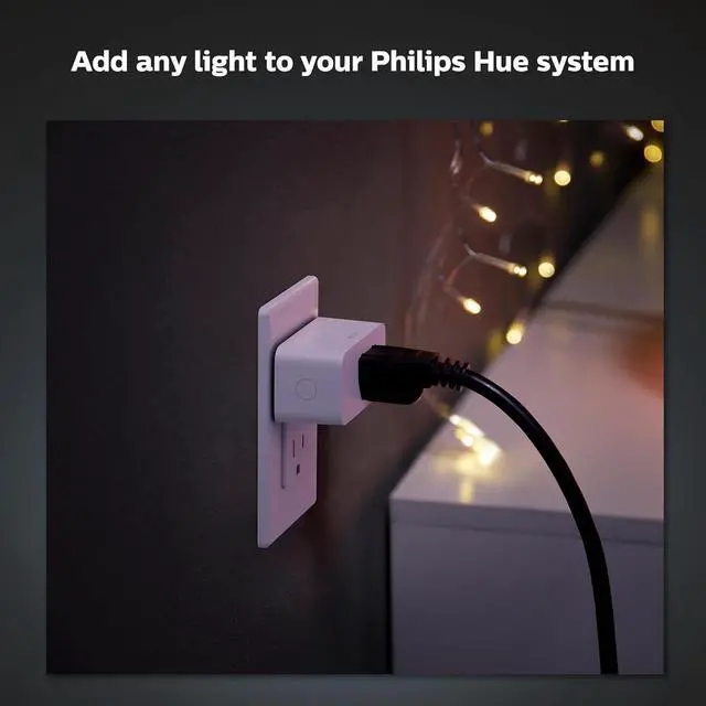 Alt view image 3 of 7 - Smart Plug, White - 1 Pack - Turns Any Light Into a Smart Light - Control with Hue App - Compatible with Alexa, Google Assistant, and Apple HomeKit