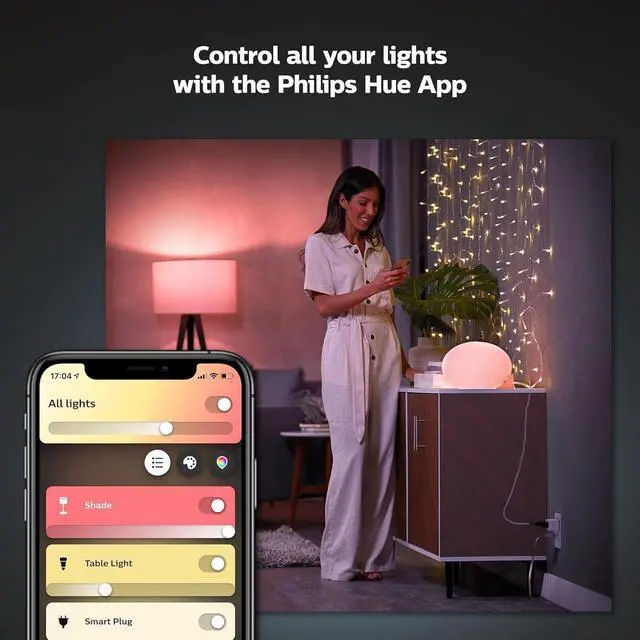Alt view image 5 of 7 - Smart Plug, White - 1 Pack - Turns Any Light Into a Smart Light - Control with Hue App - Compatible with Alexa, Google Assistant, and Apple HomeKit