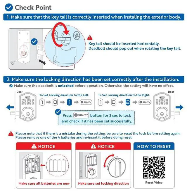 Alt view image 3 of 7 - Smart Digital Electronic Deadbolt Door Lock, Keyless Entry, Auto Lock, 100 Custom Codes, Easy Installation, Keypad for Front & Back Door, Residential & Commercial, AT1 (Satin Nickel)