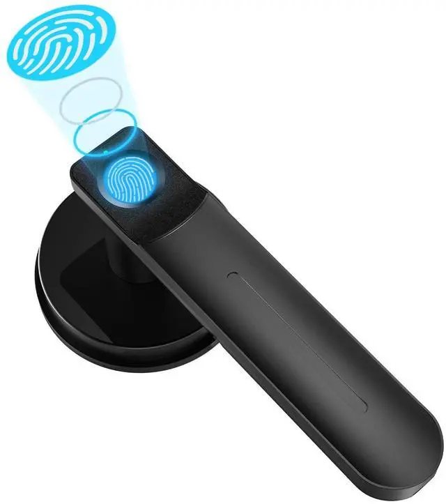 Main image of Smart Fingerprint Door Lock,Keyless Entry Door Lock with Handle,Fingerprint Door Knob for Bedroom,Office(Black)