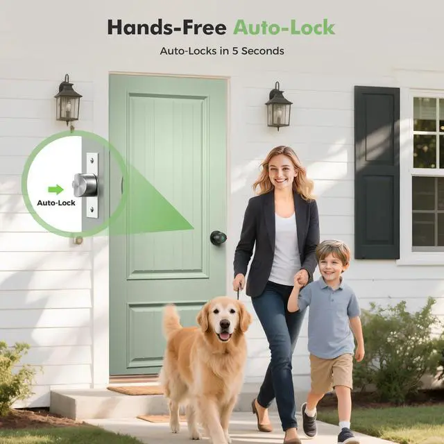 Alt view image 4 of 7 - Fingerprint Door knob, Smart Door knob, Intelligent biometric Fingerprint Door Lock, keyless Entry, controllable via app, Suitable for bedrooms, Storage Rooms, Apartments, Offices, Hotels (Black)