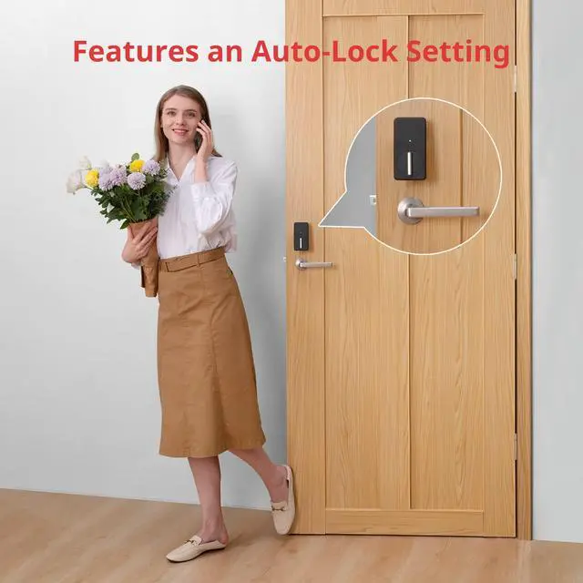 Alt view image 4 of 7 - Smart Lock, Bluetooth Electronic Deadbolt Keyless Entry Door Lock for Front Door, Compatible with WiFi Bridge (Sold Separately), Fits Your Existing for Airbnbs Vacation Rentals