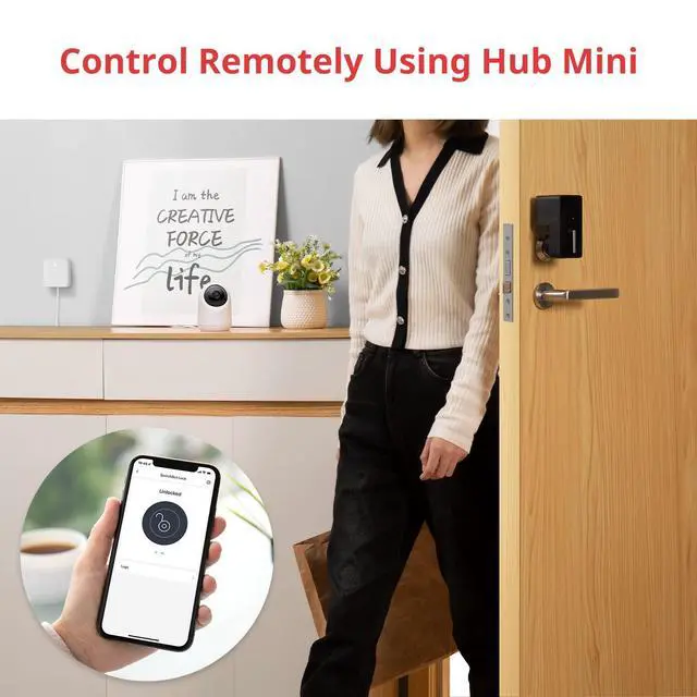 Alt view image 6 of 7 - Smart Lock, Bluetooth Electronic Deadbolt Keyless Entry Door Lock for Front Door, Compatible with WiFi Bridge (Sold Separately), Fits Your Existing for Airbnbs Vacation Rentals