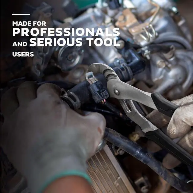 Alt view image 7 of 7 - 10-Inch Tongue and Groove Pliers, Straight Jaw Pliers with Cushion grip, 6 Jaw positions, 2.1" Jaw Capacity